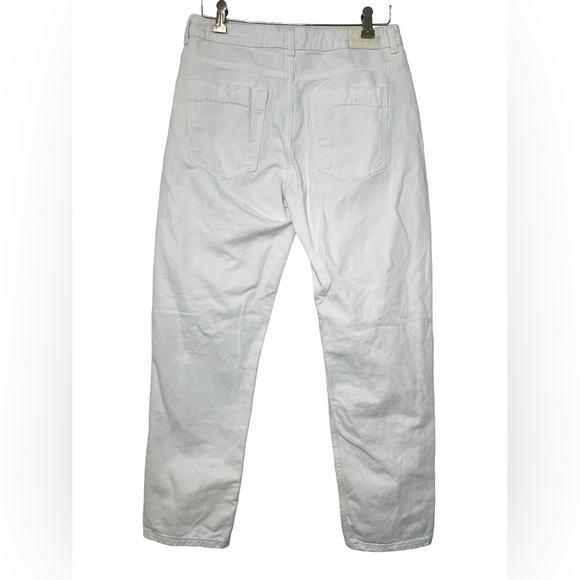 ZARA White Relaxed Fit Distressed Jeans Size 6 - Picture 3 of 7